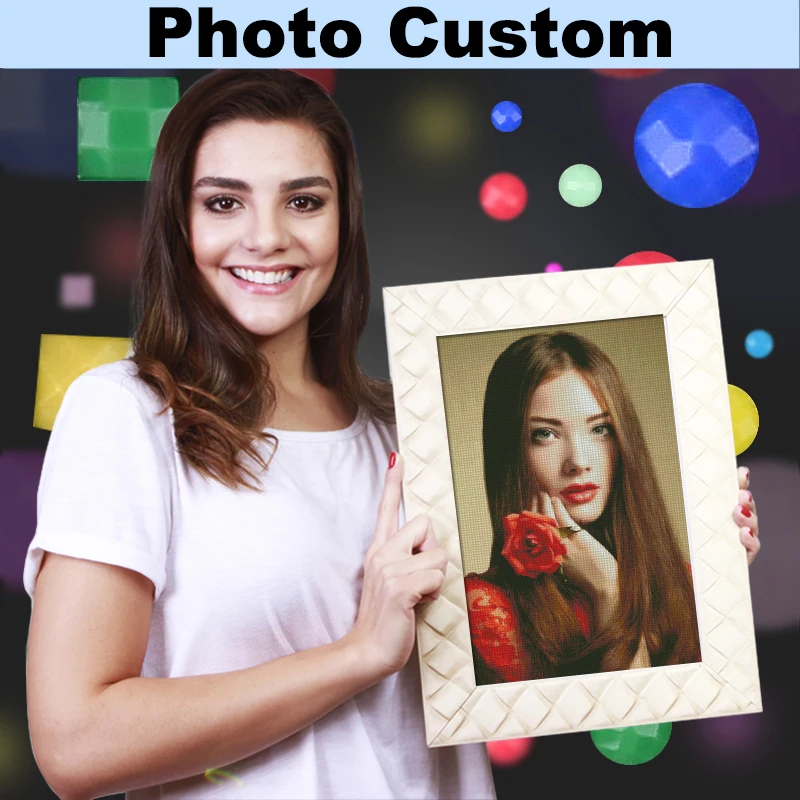

5D DIY Photo Custom Diamond Painting Picture of Rhinestones Diamond Embroidery 3D Cross Stitch Home Wedding Decoration