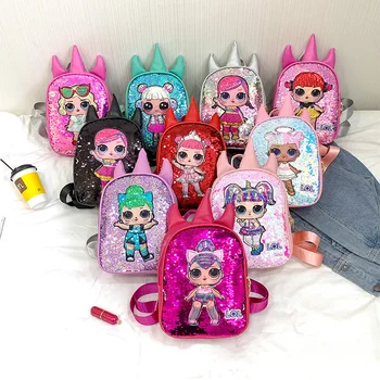 

Original LOL Surprise Dolls School Backpack Women Cute Fashion Travel Women Backpack with Sequins Bags Girls Birthday Gift