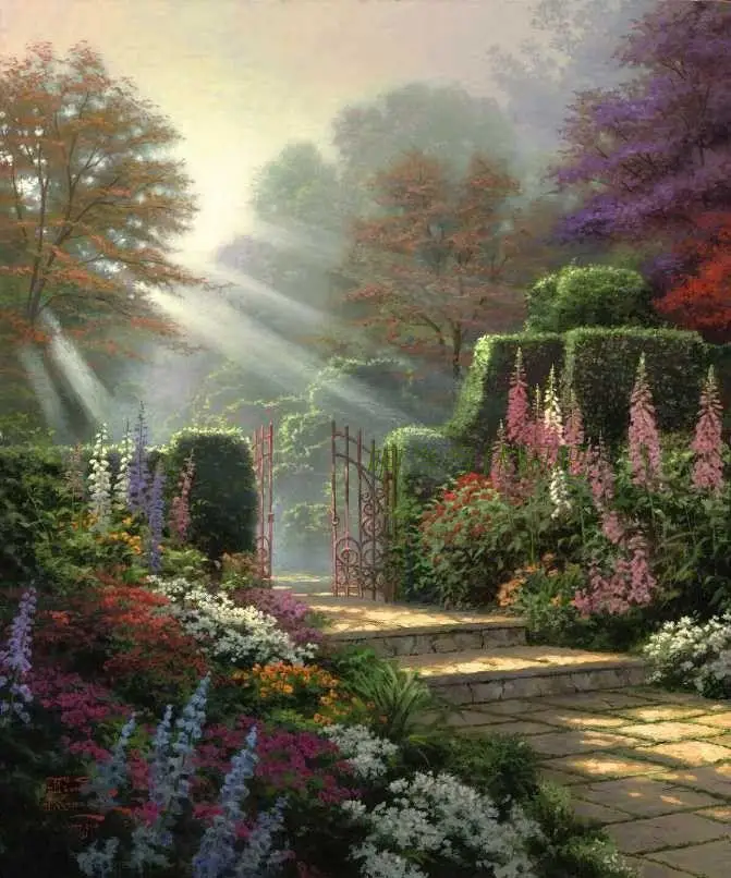 Embroidery Sunshine Garden Scenery Needlework Crafts 14CT Canvas Counted Unprinted DMC DIY Cross Stitch Kits Handmade Arts Decor | Дом и сад