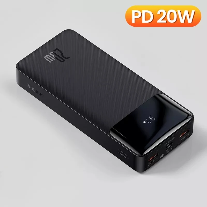 12v power bank Baseus 20000mAh Power Bank  Portable Charger for iPhone External Battery PD Quick Charger Powerbank For Phone Xiaomi Poverban power bank Power Bank