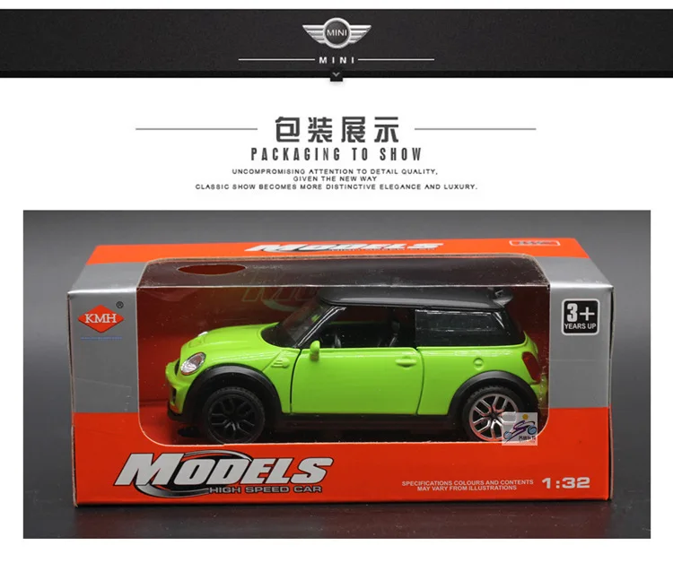 1: 32 Mini Cooper СПЛАВ модель автомобиля звук и светильник версия модели игрушечного автомобиля модель стиль