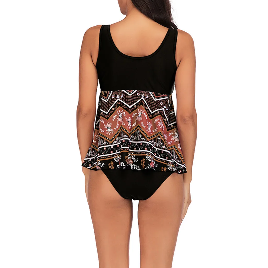 Женский купальник размера плюс, Takini, высокая талия, RuffleSwimwear, Swimuit, женский комплект бикини, traje de bauno mujer, женский купальник, женский# B40