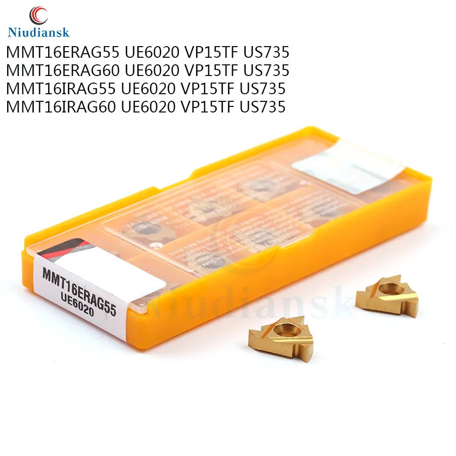 Токарный инструмент MMT16ER AG55 AG60 VP15TF UE6020 US735 твердосплавная резьба|Токарный