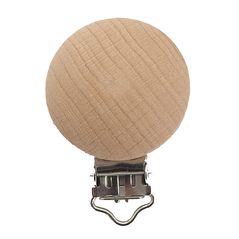 Chenkai 50PCS Wooden Bear Flower Car Heart Bird Elephant Round Star Clips BPA Free For DIY Baby Nature Pacifier    Chain Gifts