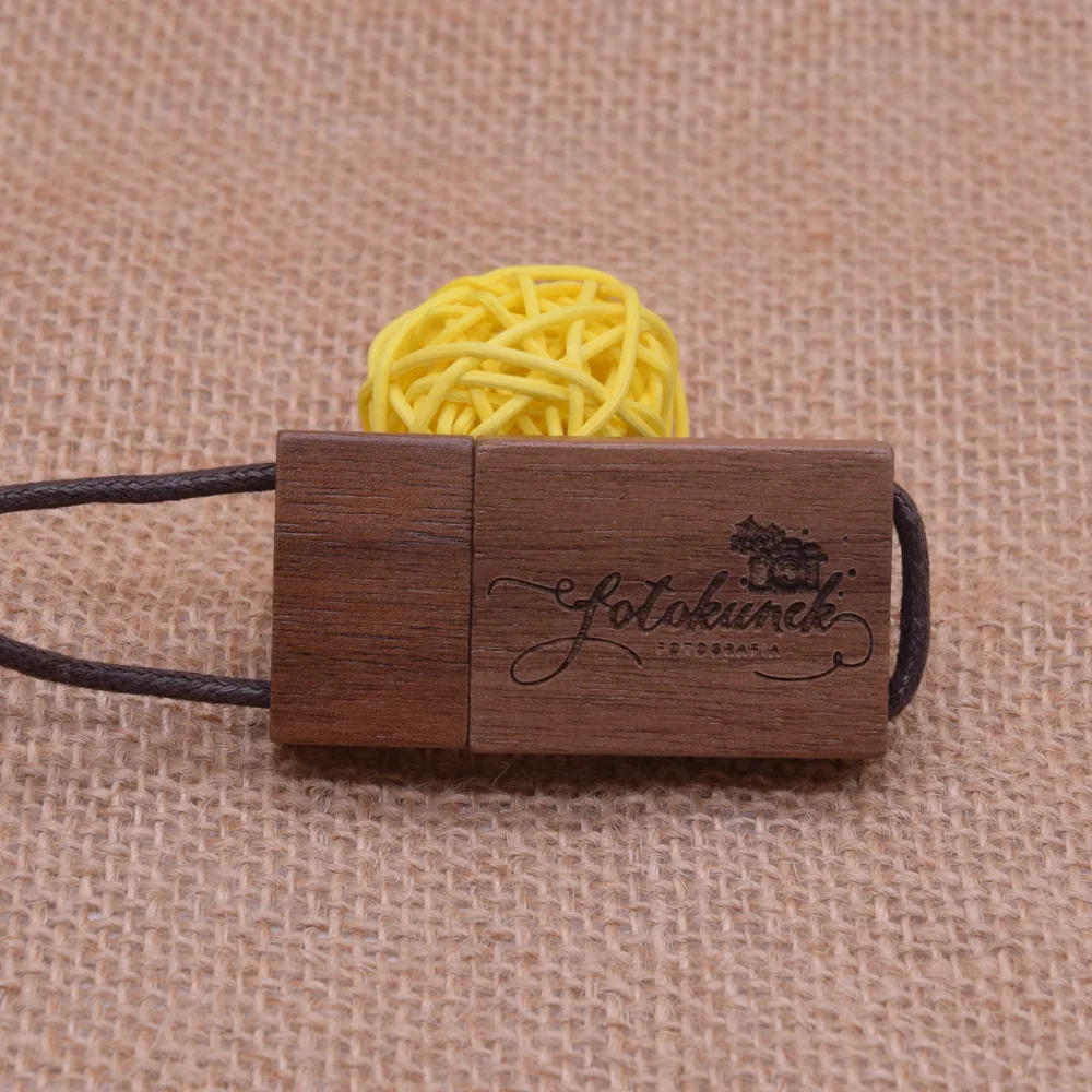 Деревянный USB флеш накопитель на шнурке Флешка из кленового дерева 2 0 4 ГБ 8 16 32 64
