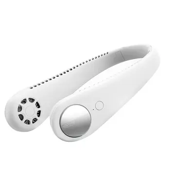 

Bladeless Cooling Necklace Fan USB Rechargeable Hands Free Hanging Neck Cooler K1AB