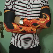 Стиль пламя Езда без рукавов манжета рукав Защита от солнца манжеты нарукавник Логотип Настраиваемый