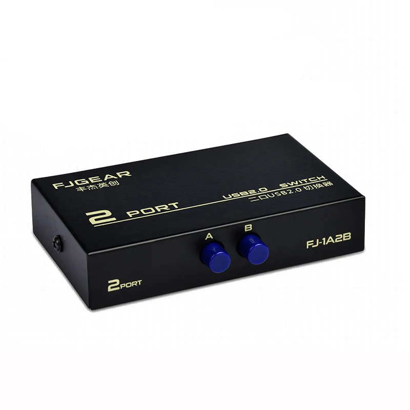 2 Port USB Manual Sharing Switch Box For 2 Computer PC To Share 1 Printer Scanner Switcher FJ-1A2B USB KVM Switch USB Extender Hub USB Splitter Converter