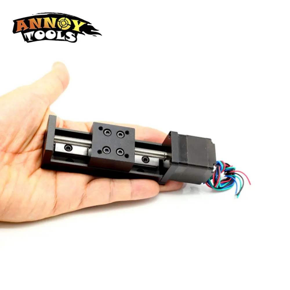 

For 3D Printer XYZ CNC Linear Guide Stage Rail Motion Slide Stage Actuator Motor Stepper Stroke Actuator 50/100/150/200mm