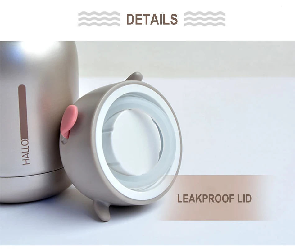 Funny Portable Thermal Water Bottle Tongue Out Handle Cute Stainless Steel Thermos Cup Mini Cute Office Vacuum Flasks
