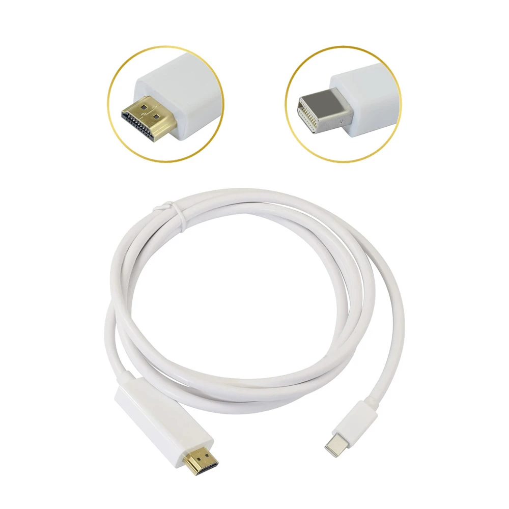 1.8M Mini DP To HDMI Thunderbolt Cable Adapter for Apple Mac MacBook Air Pro AT