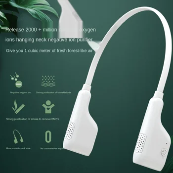 

Halter Headset Portable Negative Ion Air Purifier Formaldehyde Removal Second-hand Smoke Mini Car Household Purifier