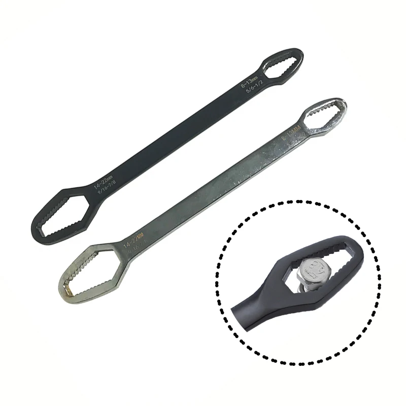 

Universal 8-22mm Ratchet Wrench Screw Double-Hand Wrench Automobile Bicycle Household Maintenance Multifunctional Manual Tool