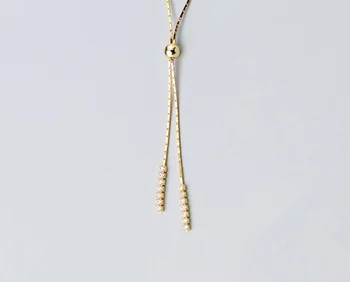 

Authentic 100% REAL. 925 Sterling Silver FINE Jewelry Zircon AAA+ Tennis Necklace LUCKY BALL Lariat "Y" pendant gift GTLx2077