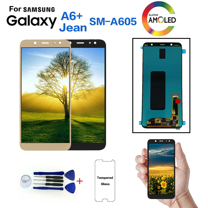 Original For Samsung Galaxy A6+ A605 Sm-a605f Display Lcd Screen ...