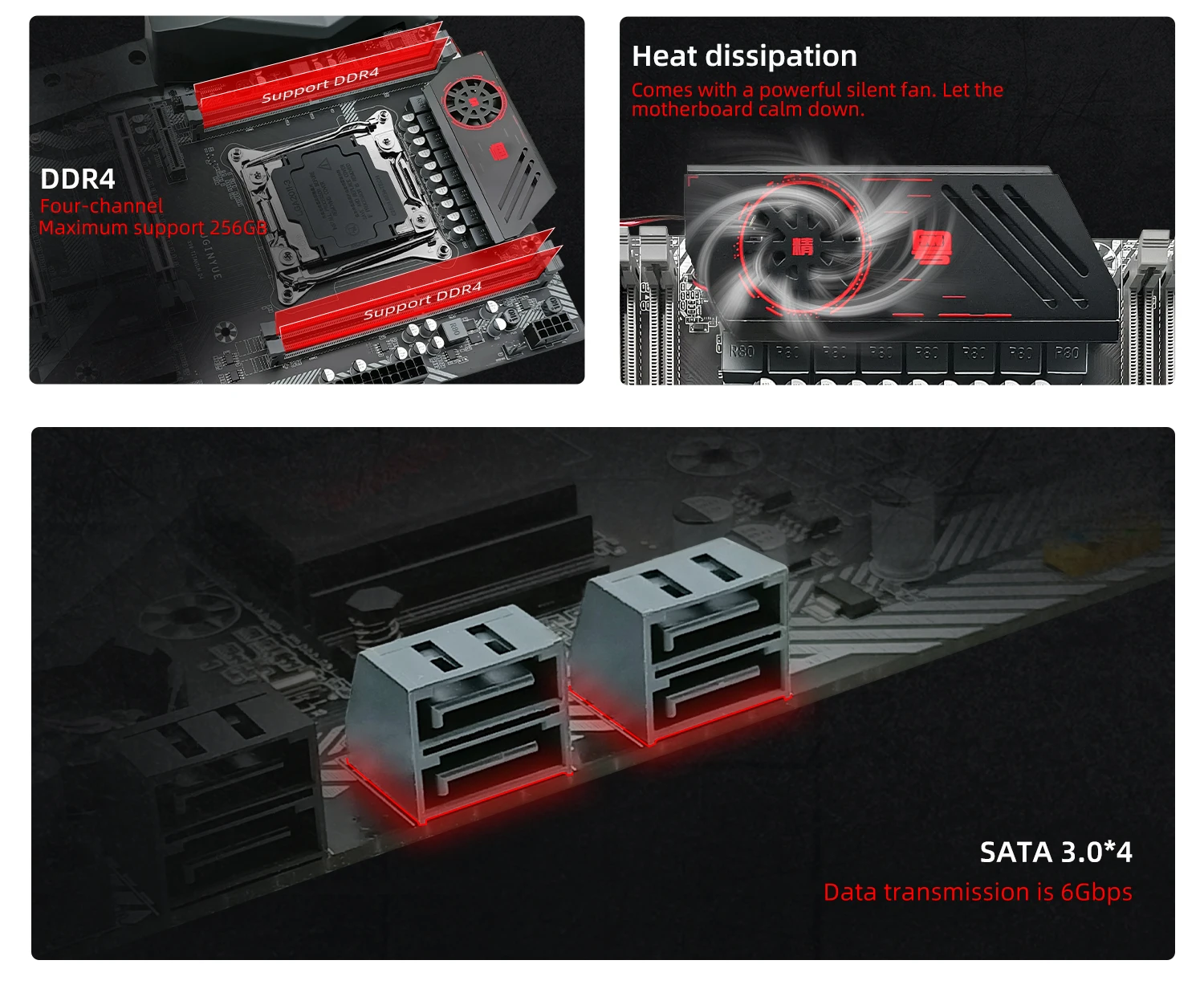 JINGYUE X99 Kit Motherboard With E5 2666 V3 Processor CPU LGA 2011-3 16G(2*8) DDR4 ECC RAM Memory M.2 NVME SATA M.2 TANIUM D4