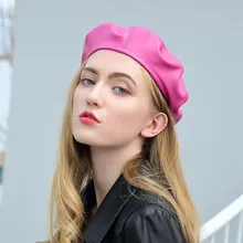 T-MAC женская шляпа из натуральной кожи в европейском и американском стиле, шапка из овчины, берет, шляпа в стиле джаз, хип-хоп, женская шапка из овчины