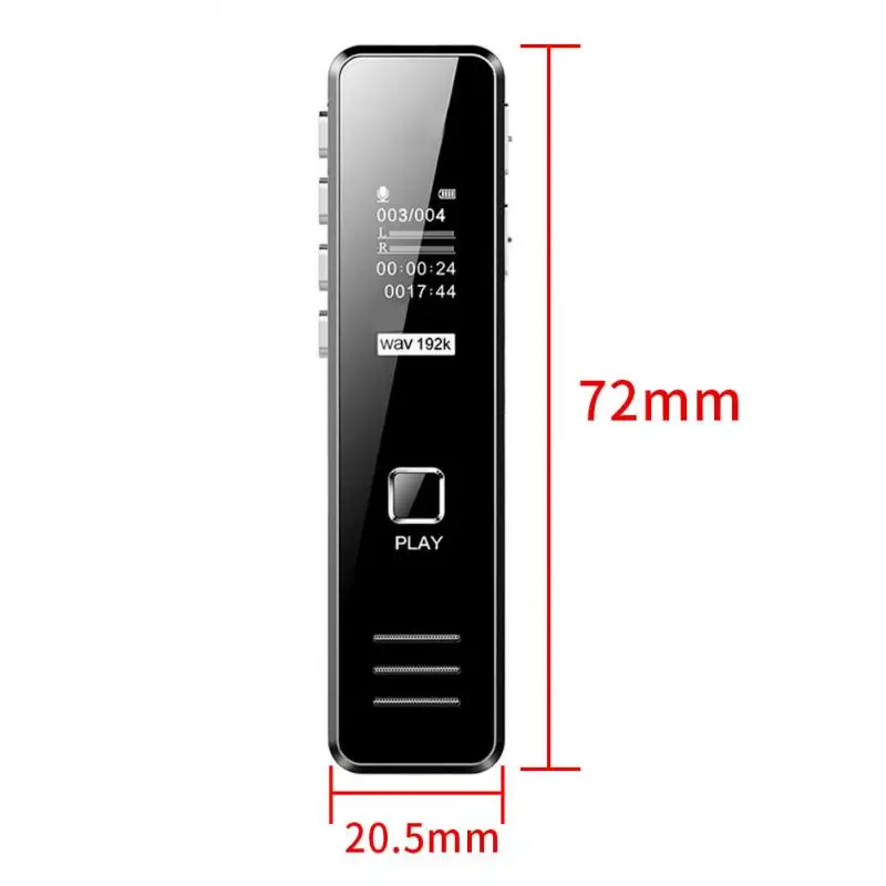 Pen Portable Handheld HD Noise Reduction Voice Recorder MP3 Player Audio Mini Interviews Long Distance Activated Digital