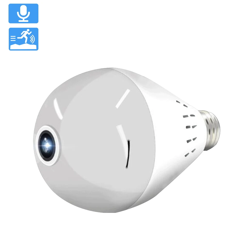 

Wifi IP Camera Bulb 360 Degree Wireless Panoramic Home Security Camera FishEye Two Way Audio Camera LED Light CCTV Surveillance
