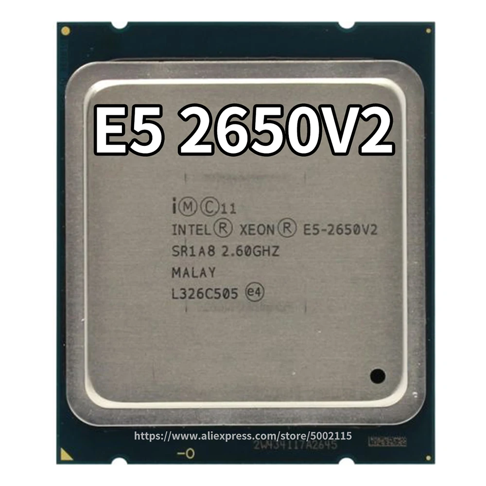 Процессор Intel Xeon E5-2650 V2 E5 2650 V2 Процессор 2,6 LGA 2011 SR1A8 Восьмиядерный процессор Настольный e5 2650V2