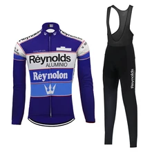 Классический Reynolds Велоспорт Джерси мужская с длинным рукавом набор термальный зимний флис и весна осень тонкий Велоспорт Одежда MTB Джерси