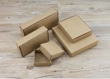 

10PCS large brown kraft gift box,black purple wedding gift box Big Christmas gift packaging boxes