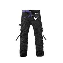 Мужские повседневные штаны, молодежная мода, для работы, свободные, мульти карманы, средняя талия, прямые брюки, военные, тактические, боевые, хлопковые, для бега