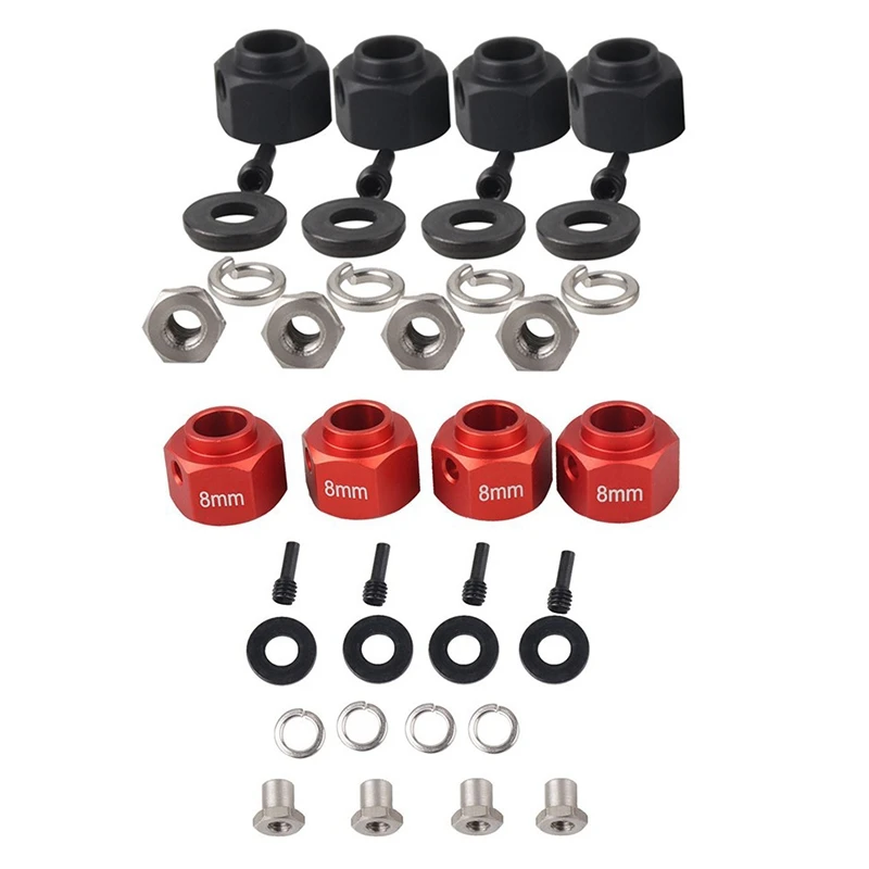 

4PCS Hex Wheel Hubs for TRX-4 TRX4 1:10 RC Crawler Alloy Wheel Hub 8mm