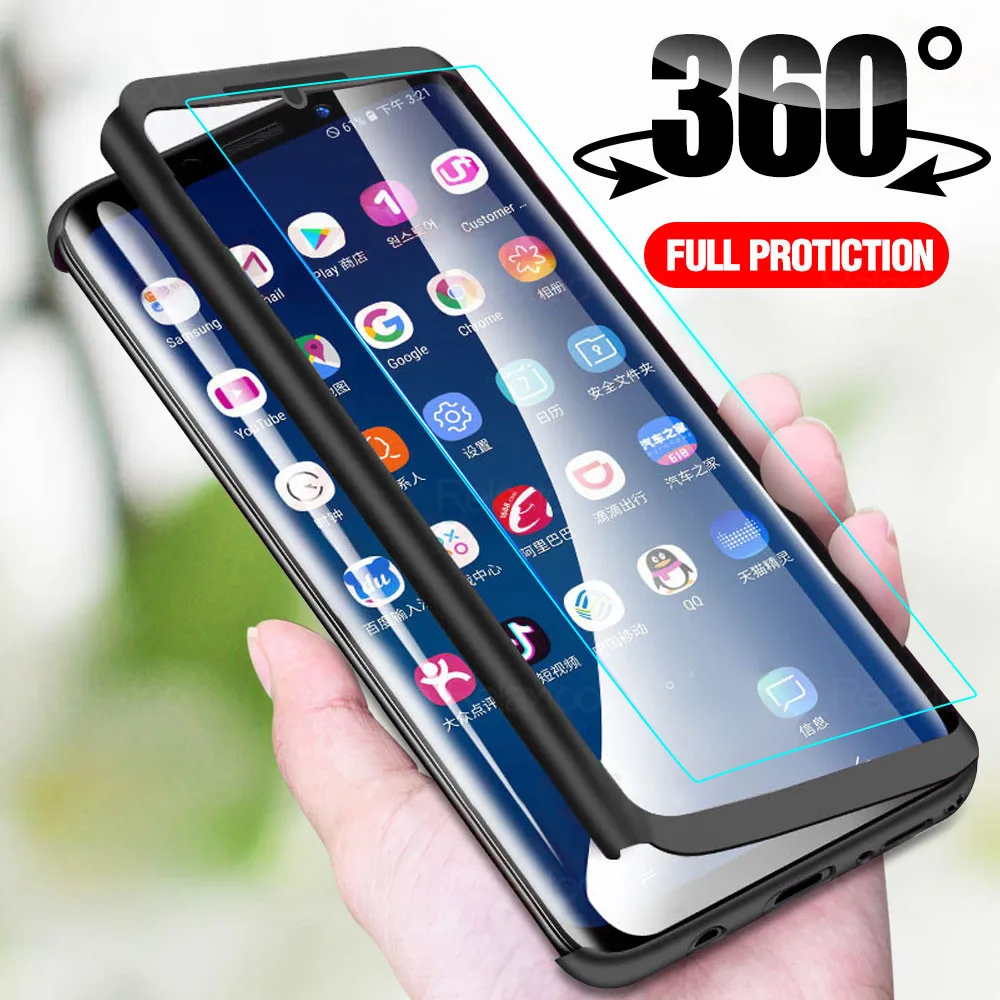 360 Full Body Protection Case On For Huawei P30 P30lite P40 Lite E P40lite 5G Tempered Glass Screen Protector Flip Phone Cover | Мобильные
