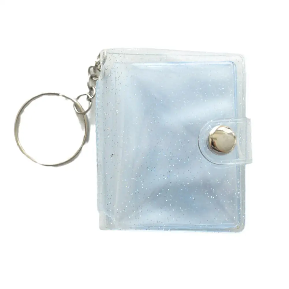 Mini porte-clés pendentif album photo à paillettes en PVC, autocollant  transparent, porte-clés pour carte de nom, nouveau support de mode,  porte-clés pour sac photo, 1PC - AliExpress