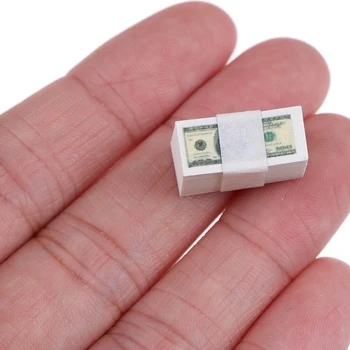 

1/12 Scale A Bundle Miniature Play Money Us $100 / $1Banknotes Doll Houses Accessories Kids DIY Toys