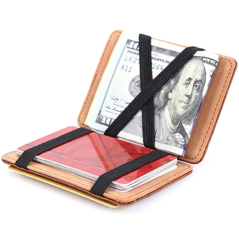 

Quality Brand PU Magic Men Wallet Credit ID Card Holder Case Waterproof Cash Money Pocket Box Business Bank Card Cardholder