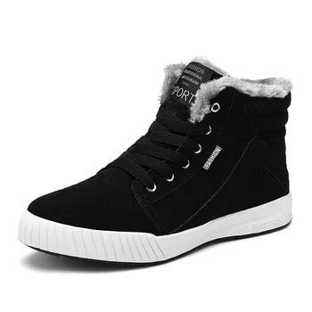 

Winter Shoes Men Warm Plush Snow Boots For Man Big Size Outdoor Ankle Boots Man