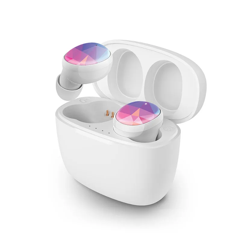 Mini Dual V5.0 TWS наушники беспроводные Bluetooth наушники 3D стерео звук наушники с двойным микрофоном и зарядным устройством - Цвет: As the show