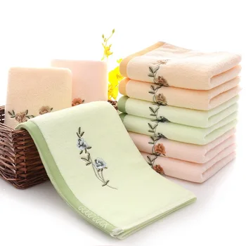 

High Quality Cotton Creative Couple Face Towel Plain Embroidery Gift Custom Embroidered Logo
