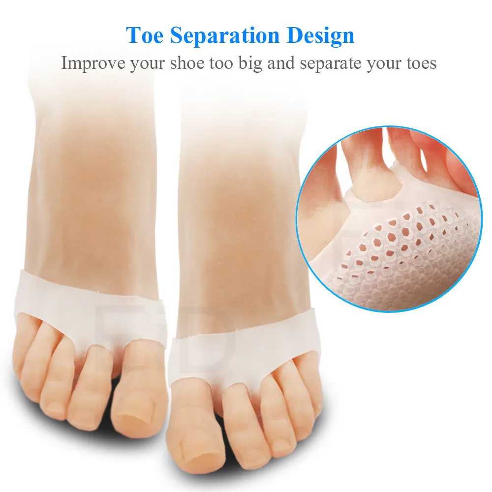 EiD Professional Silicone Gel Toes Separator fot Hallux Valgus Orthotic Insoles Toe Correction Cushion Forefoot Pad Inserts