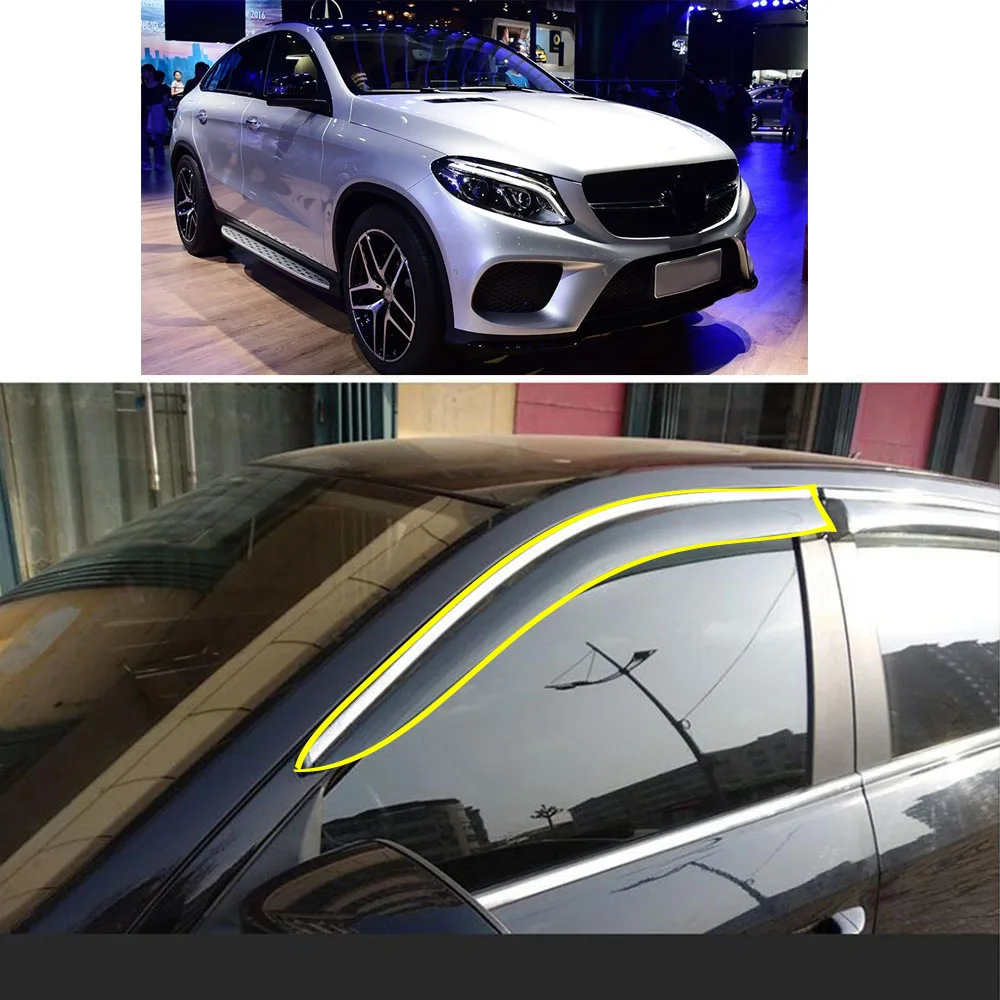 Автомобильная наклейка пластиковое стекло ветрозащитный козырек защита от