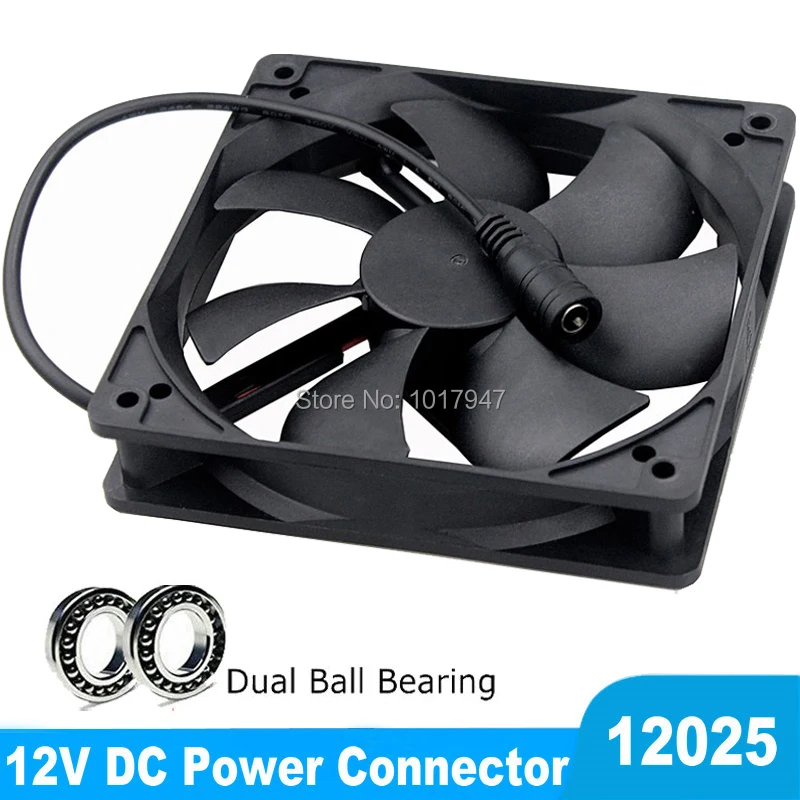 

10 шт. Gdstime 12025 12 В DC разъем питания 120x120x25 мм 12 см 120 мм чехол для ПК радиатор охлаждающий вентилятор