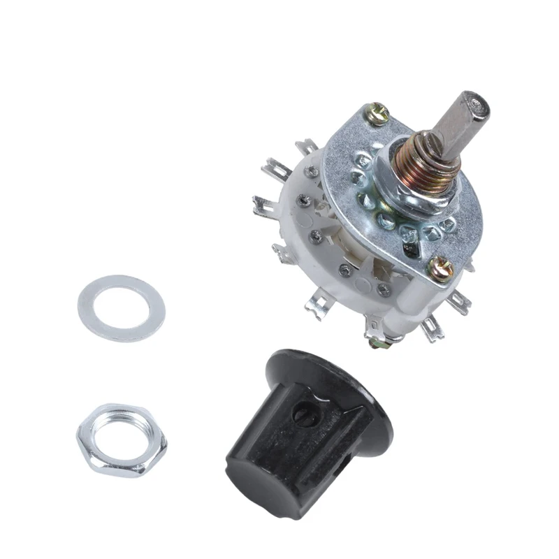 

Plastic Knob 2P5T 2 Poles 5 Position Band Channel Rotary Switch
