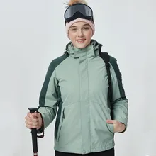 Женская зимняя куртка с капюшоном Спортивные куртки для катания на лыжах Женские флисовые теплые женские зимние пальто толстая одежда для занятий сноубордингом верхняя одежда