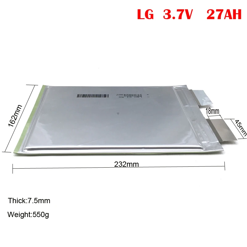 Перезаряжаемые C1.5S батареи для LG Chem поли 27Ah 3,7 V полимерный аккумулятор для хранения энергии электромобиля EV автомобиля