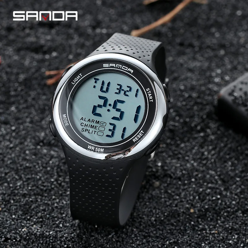 

SANDA Luxury Fashion Mens Minimalist Watches 2019 Dual Display Digital Casual Wrist Watches 24 Hour electronics