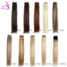 Extensiones de cabello humano Rubio marrón, mechones de cabello humano liso de 18 "-26", Belleza REAL, 100% brasileño, Remy, Color Nórdico