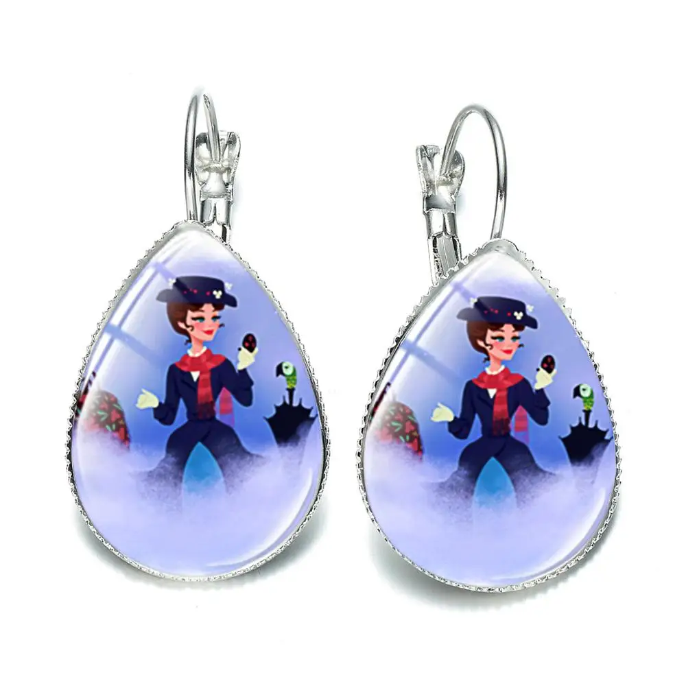 Style 15 SONGDA Mary Poppins серьги для женщин Звездная ночь и Mary Poppins художественные стеклянные серьги-капли для чувствительных ушей - Окраска металла: Style 15