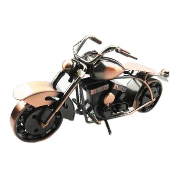 

Hand-made retro iron handicraft furnishings to make the model of the old oversized Harley motorcycle home decoration