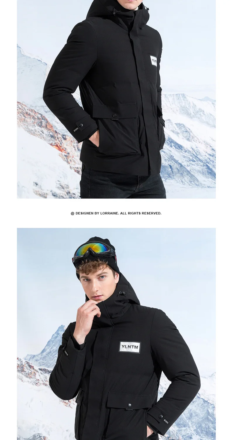 MEN'S down Jacket Men's Short-Style Coat Slim Fit Stand Collar Cold Tops Youth Business Casual Coat