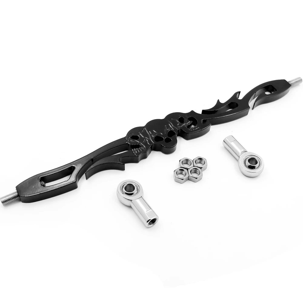 Aftermarket мотоцикл части черный череп сдвижная связь для Harley Davidon Softail FXDWG Dyna широкое