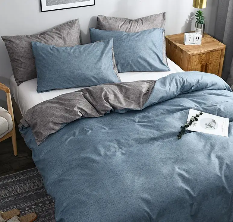 

Home Bedding Set Western Style Tree Flower Animal Printed Solid Household Textile Pillow Case 3pcs/Set