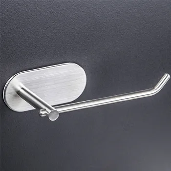 

Stainless Steel Paper Towel Rack Self-Adhesive Towel Rack Kitchen/Bathroom Towel Rack Bathroom Supplies