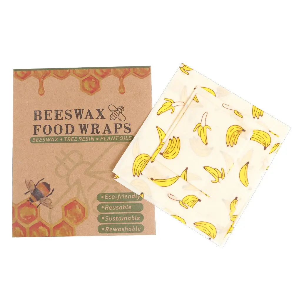 

3pcs/set Reusable Eco-friendly Sustainable Re-washable Seal Silicone Tree Resin Plant Oils Storage Snack Wrap Beeswax Food Wraps